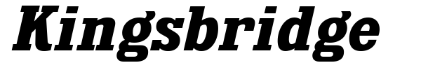 Kingsbridge font preview
